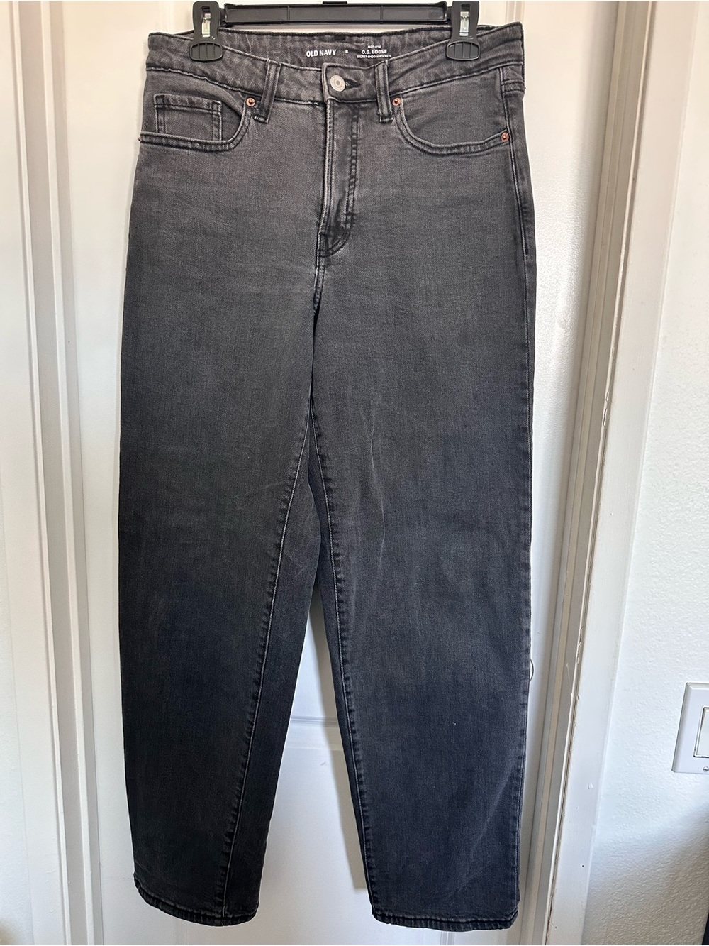 Old Navy OG Loose Women's Washed Black Straight Leg Jeans